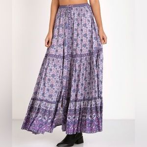 Spell & The Gypsy Collective Kombi Button Down Maxi Skirt-Lavender